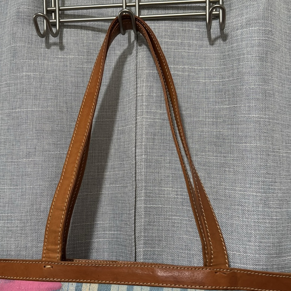 One of a Kind Tina Cantini Tote-Canvas/Leather-Capri/Portofino Themed-Blue - Picture 6 of 17